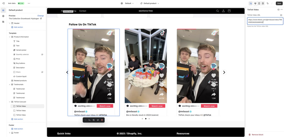 Shopify Mağazanıza TikTok Kaydırmalı Video Nasıl Eklenir?